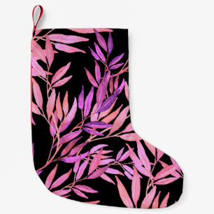 Meia De Natal Pequena Watercolor seamless pattern with leaves. Bright su