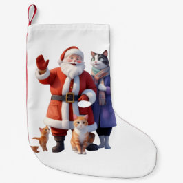 Meia De Natal Pequena Waving Goodbye in the Snow