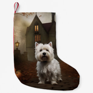 Meia De Natal Pequena West Highland White Terrier Halloween Scareen