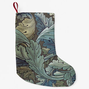 Meia De Natal Pequena William Morris Acanthus Sage Flor de Floral Botâni