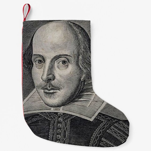 Meia De Natal Pequena William Shakespeare (Frente)