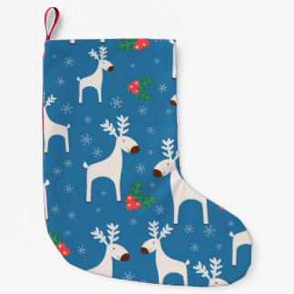 Meia De Natal Pequena Winter background with deers ( seamless pattern)an