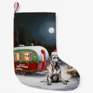 Meia De Natal Pequena Winter Great Dane Caravan Christmas Adventure