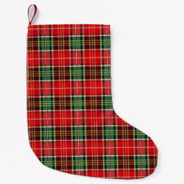 Meia De Natal Pequena Xadrez de Natal Tradicional