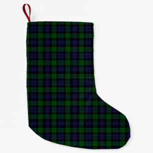 Meia De Natal Pequena Xadrez de Tartan do Black Watch