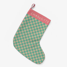 Xadrez Estético Retro Personalizado Verde-Menta  