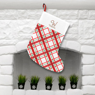 Meia de Natal Pequena Xadrez Madras