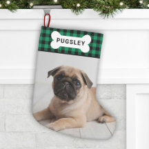 Xadrez Verde, Pet Dog Bone Monograma Foto