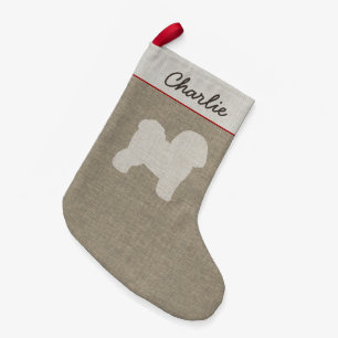 Meia De Natal Pequena Xmas personalizado silhueta do animal de estimaç