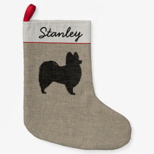 Meia De Natal Pequena Xmas personalizado silhueta do feriado do cão de