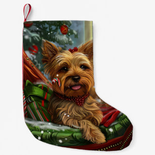 Meia De Natal Pequena Yorkshire Terrier Dog Natal Festivo