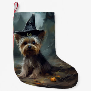 Meia De Natal Pequena Yorkshire Terrier Pumpkins Halloween Scary
