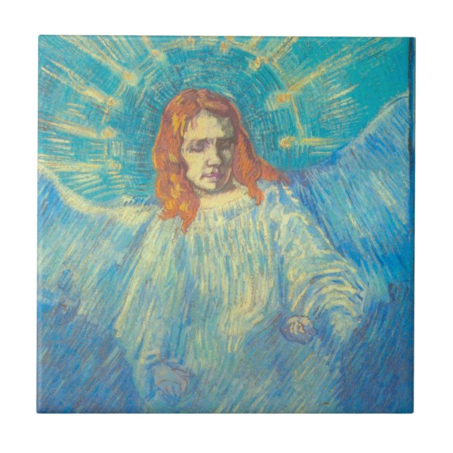 Meia figura de um anjo por Vincent van Gogh (Frente)