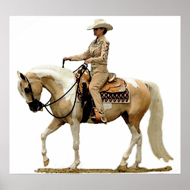 Meia-Impressão Poster de Cavalo do Prazer Ocidenta (Frente)