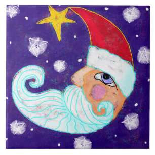 Meia Lua Papai noel Abstrato Art