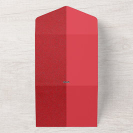 Meia Matriz e Convite de casamento Vermelho Ruído