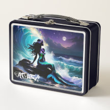 Meia-Noite de Sereia Metal Lunchbox