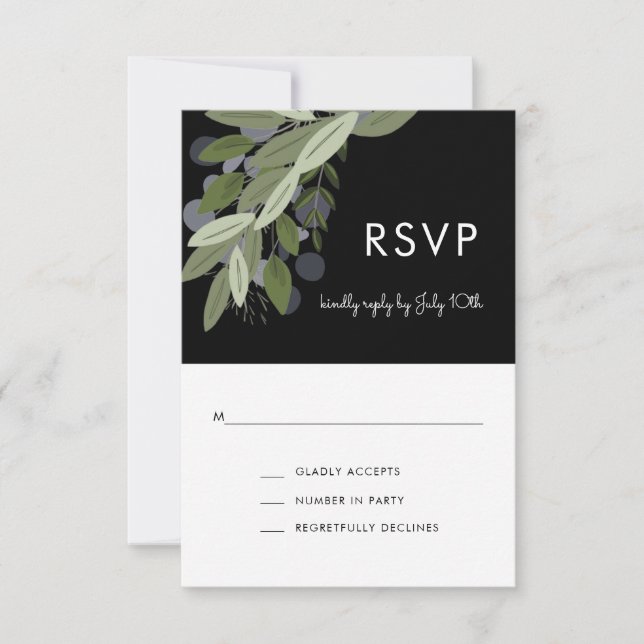Meia-Noite de Sprigs, RSVP Card (Frente)
