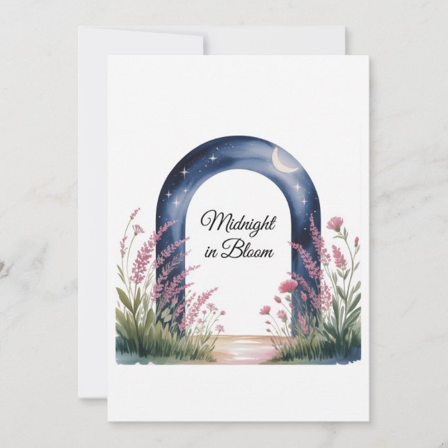 Meia-noite em Bloom - Convite para Baile de format (Frente)