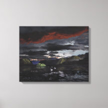 Meia-noite no rio Yukon: Canvas standard