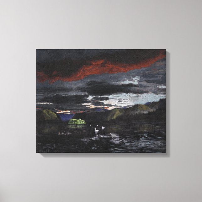 Meia-noite no rio Yukon: Canvas standard (Frente)