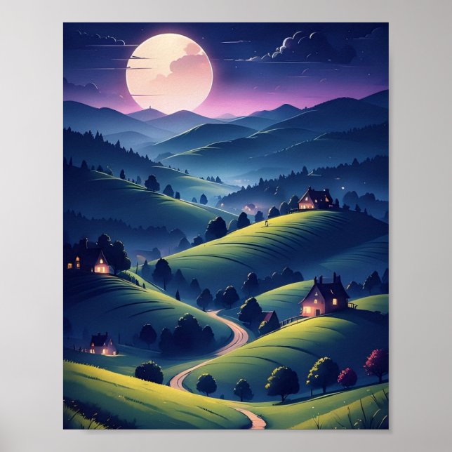 Meia-noite uma bela poster (Frente)