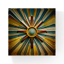 Meia-século Elegância Abstrato Sun II Peso do Pape