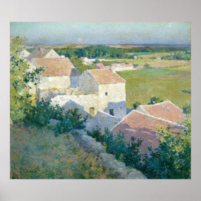 Meia-Verão Twilight W. L. Metcalf Fine Art Poster (Frente)