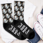 Meias Best Dog Mom Ever Personalized Pet Photo<br><div class="desc">Best Dog Mom Ever! Surprise the dog lover whether its a birthday, Mothers day or Christmas with these super cute pet photo all over print socks. They'll be a favorite of all dog lovers, and dog moms. Customize these dog photo socks with your pups favorite photo. COPYRIGHT © 2022 Judy...</div>