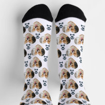 Meias com Foto e Impressões de Patas de Animais de