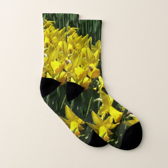 Meias Daffodils Amarelos I Flores De Mola Cheery (Par)