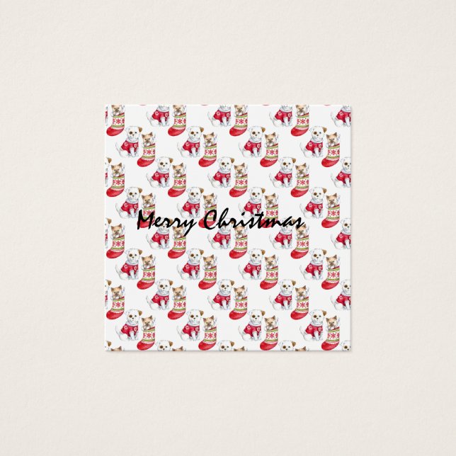 Meias de Cachorro e Gato de Natal (Frente)