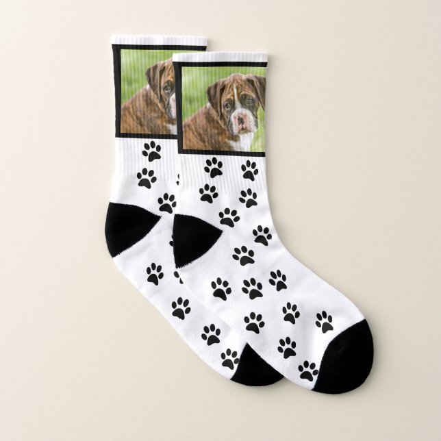 Meias de Cachorro Personalizadas - Cachorro Boxer  (Par)