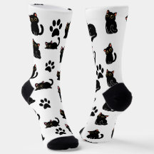 Meias de Gato Preto Mais Fofas Presente para Amant
