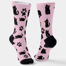 Meias de Gato Preto Mais Fofas Presente para Amant