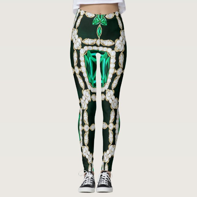 Meias de Leggings Diamante e Esmeralda 2 (Frente)