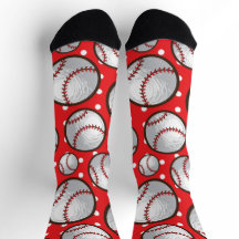 Meias de Natal de Dia das Bruxas de Beisebol
