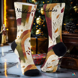 Meias de outono de ouro em Creme, Borgonha e Oliva