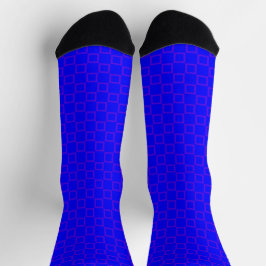 Meias de tripulação, design clássico azul roxo