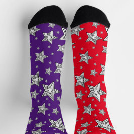 Meias Diferentes Com Estrelas