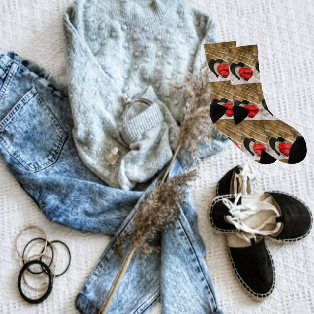 Meias Dream Hearts A' Fallen (Proudly, wear these Dream Hearts A'Fallen Socks, with your favorite outfit!)