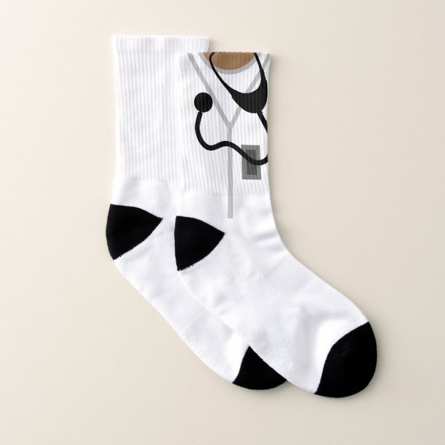 Meias Enfermeira Enfermeira Engraçada Stethoscope Sobret (Par)