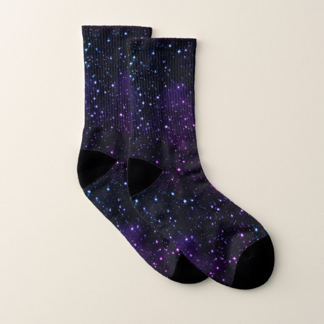 Meias Espacial Stars Galaxy Nebula (Par)