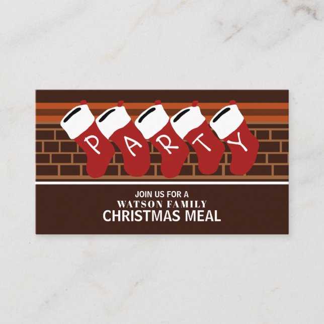 Meias festivas, Convite para Festa de Natal (Frente)