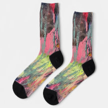 Meias Floresta Rosa
