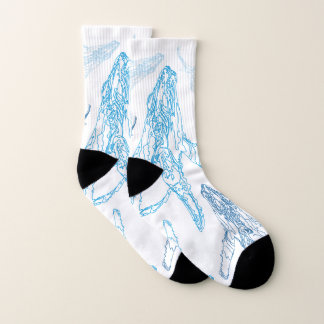 Meias Humpback whale patterned socks