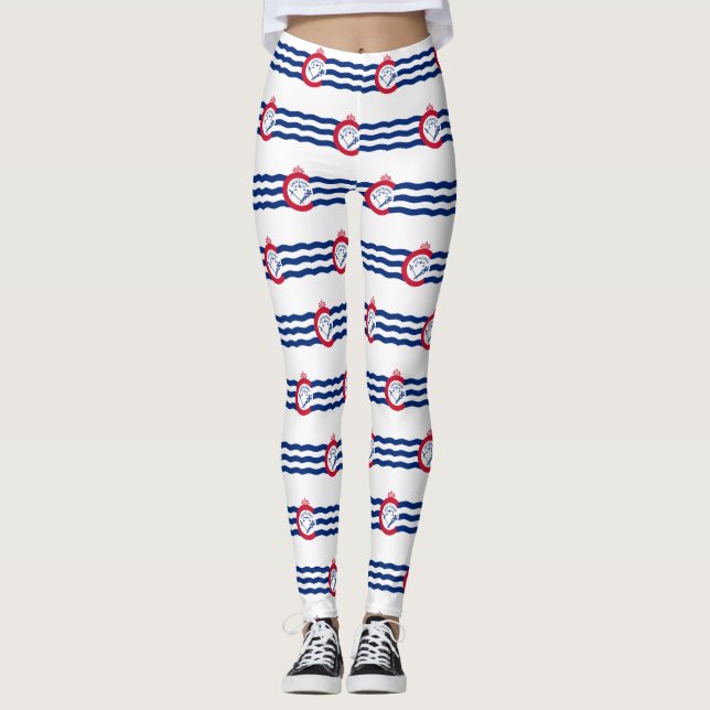 Meias Legging com a Bandeira de Cincinnati, Ohio (Frente)