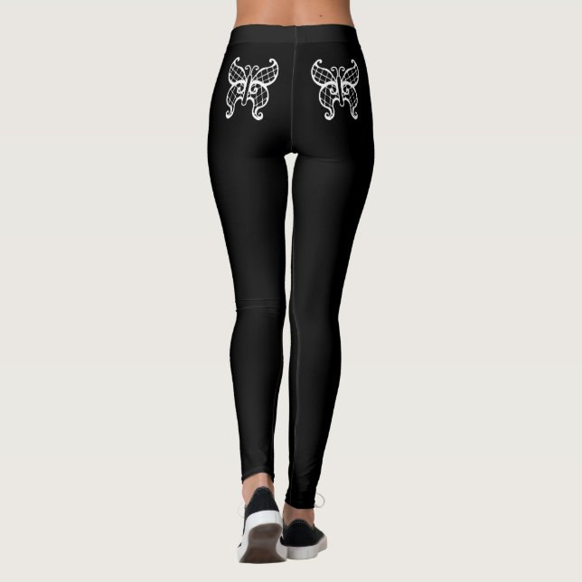 Meias Leggings Borboleta de Renda (Verso)