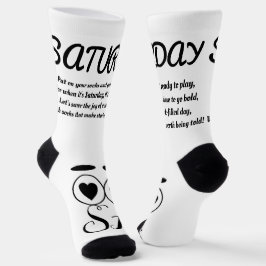 Meias Poem Sábado - Trendência, Engraçado, Branco