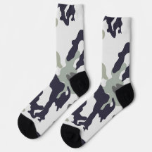Meias Tom Cinza Camuflagem